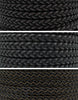 Flaches Leder gezöpfelt Textil/Leder per Meter Breite: 9mm Dicke: 3mm - Shanti Enterprise AG