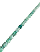 Fluorit Strang grün Walzen 10x14 mm poliert