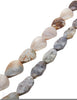 Fossilien Achat Strang grau meliert poliert Oval AA - Shanti Enterprise AG