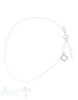 Fussketteli fein mit Si-Kette und Blumenrahmen mit Zirkonia, Grössen verstellbar 23-25 cm - Shanti Enterprise AG