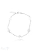 Fussketteli Peace-Zeichen 23-26 cm Silber hell Venezianer doppelt Grössen verstellbar mit Si-Kette - Shanti Enterprise AG