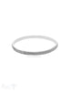 gepunktet & verdrehter Armreif massiv 5 mm breit innen flach Silber - Shanti Enterprise AG