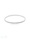 gezopfter Armreif 4 mm breit innen flach Silber - Shanti Enterprise AG