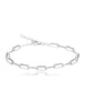 Glieder Armkette 10x4 mm 16.5- 19 cm eckig poliert Karabiner Grösse verstellbar Silber 925 ec - Shanti Enterprise AG