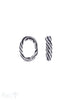 Grossloch-Zwischenteil verziert oval 13x9mm ID 7x6 mm Silber geschwärzt Pack = 6 Stk. ca. 5 gr. - Shanti Enterprise AG
