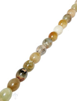 Grüner Onyx Strang moos-beige poliert Walzen 15x12 mm A
