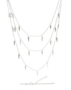 Halskette: Ankerkette dreireihig mit pol.spitzen Dreiecken, Grössenverstellbar 38-41 cm - Shanti Enterprise AG