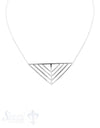 Halskette fein mit Zwischenteil Dreieck geometrisc h \21x10 mm Grössenverstellbar 41-45 cm - Shanti Enterprise AG
