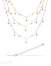 Halskette kurz Silber Anker mit Zirkonia kurz/lang 32-38 cm Grössen verstellbar Federringschloss - Shanti Enterprise AG
