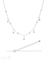 Halskette kurz Silber Anker mit Zirkonia kurz/lang 32-38 cm Grössen verstellbar Federringschloss