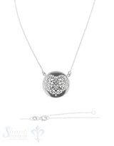Halskette Silber Anker  Amulett Herz durchbrochen Karabiner 40+45 cm Grössen verstellbar