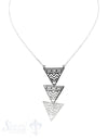 Halskette, Silber,fein,Dreieckpyramide verz. ge- schwärzt19x19x19 mm, 75 cm - Shanti Enterprise AG