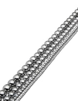 Hämatitkette silber bedampft