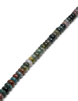 Indischer Achat Strang dunkelgrün poliert Buttons 8 mm AAA (8.0-8.3 x 8 mm)