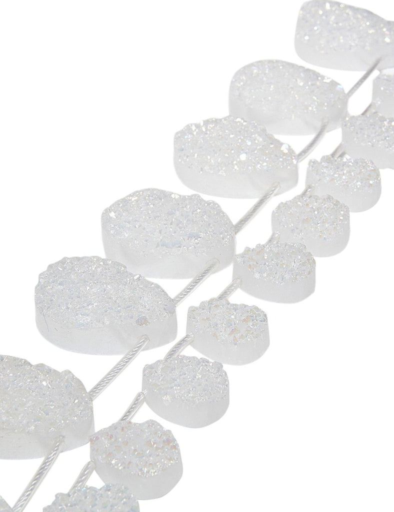 Herkimer Diamant Briolet weiss bedampft Tropfen quer 21 cm - Shanti Enterprise AG