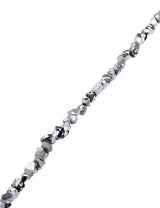 Herkimer Diamant Strang 4x6 mm silber bedampft Doppelender