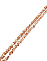 Herkimer Diamant Strang champagner bedampft Doppelender