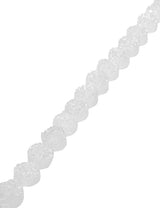 Chalcedon kristalin weiss Disk bedampft 21 cm