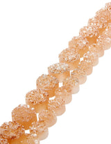 Chalcedon kristallin Strang champagner Disk bedampft 21 cm