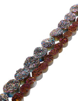 Chalcedon kristallin Strang oval bedampft