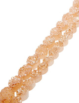 Chalcedon kristallin Strang champagner Oval 21 cm