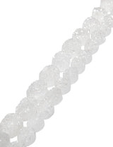 Chalcedon kristallin Strang weiss Oval 21 cm