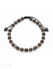 Herren-Armschmuck Shamballa mit Stahl 18/27cm Stahlelemente hell u. leicht geschwärzt Grössen verste - Shanti Enterprise AG