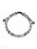 Herren-Armschmuck Shamballa mit Stahl 18/27cm Stahlelemente hell u. leicht geschwärzt Grössen verste - Shanti Enterprise AG