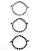 Herren-Armschmuck Shamballa mit Stahl 18/27cm Stahlelemente hell u. leicht geschwärzt Grössen verste - Shanti Enterprise AG