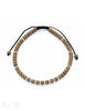 Herren-Armschmuck Shamballa mit Stahl 18,5-27 cm Hämatit buttons 4,5 mm golden-matt und Stahl hell - Shanti Enterprise AG