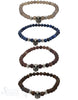 Herren-Armschmuck Totenkopf Stahl Armkette Elastik 6mm 21,5 cm - Shanti Enterprise AG