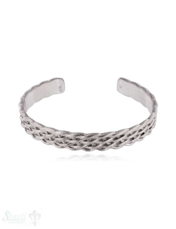 Herren Armspange Stahl geflochten 10 mm breit - Shanti Enterprise AG