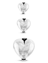 Herz Element poliert bauchig mit Rand Silber 925 hell