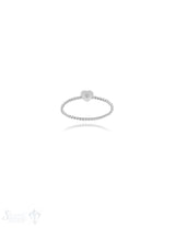 Herz Silberring 4x4 mm poliert Schiene gedreht 1,7 mm breit Silber 925 hell