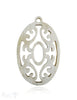 Horn Anhänger Amulett Blume oval 60 mm x 38 mm durchbrochen mit Loch Farbabweichungen sind möglich - Shanti Enterprise AG