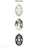 Horn Anhänger Amulett Blume oval 60 mm x 38 mm durchbrochen mit Loch Farbabweichungen sind möglich - Shanti Enterprise AG