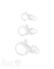 Karabiner S-Form flach mit grossem Bogen mattiert mit Öse Silber 925 - Shanti Enterprise AG