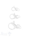 Karabiner S-Form flach mit grossem Bogen mattiert mit Öse Silber 925 - Shanti Enterprise AG