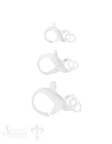Karabiner S-Form flach mit grossem Bogen mattiert mit Öse Silber 925