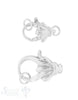 Karabiner Silber Muschel mit 2 Ösen - Shanti Enterprise AG