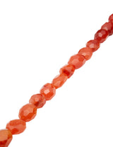 Karneol Strang orange 12x15 mm Trommelsteine facettiert