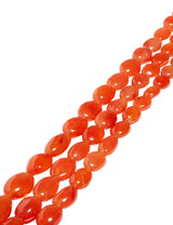 Karneol Strang orange Oval flach poliert