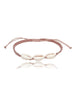 Kauri Muschel Viscose Armband17-26cm Grösse verstellbar geflochten 3 Kauri Muschel 14x10 mm - Shanti Enterprise AG