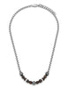 Kette aus Edelstahl 2.5 mm rund 45-50 cm mit 4 mm Stein - Shanti Enterprise AG