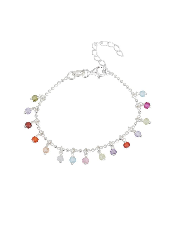Kinderschmuck Silber Armkette mit Anhängern Regenbogen 13-16 cm verstellbar - Shanti Enterprise AG