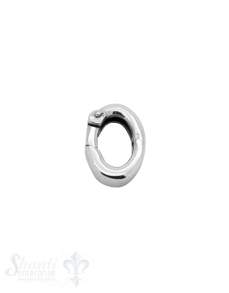 Klickschloss oval kantig halbgefüllt 11,5x17 mm - Shanti Enterprise AG