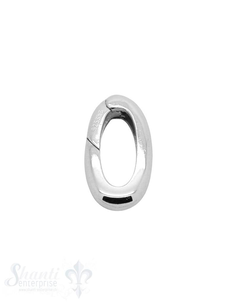 Klickschloss oval kantig halbgefüllt 14x22 mm - Shanti Enterprise AG