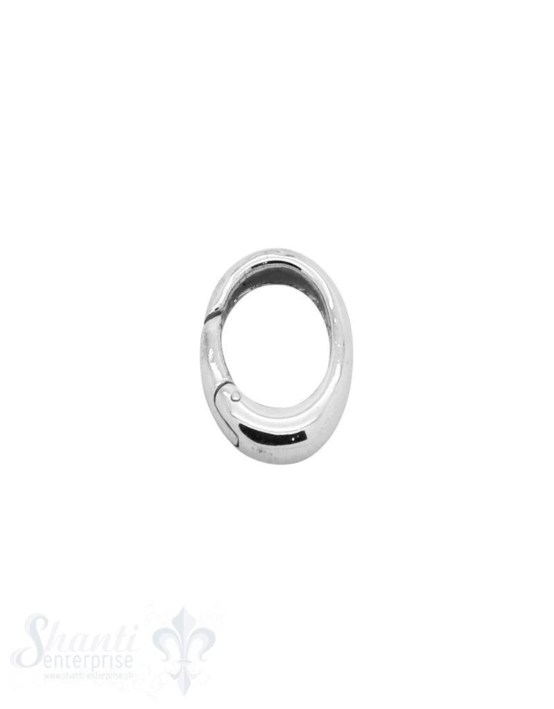 Klickschloss oval kantig halbgefüllt 15x19,5 mm - Shanti Enterprise AG