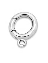 Klickschloss oval mit 1 Oese 16x23 mm
