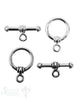 Knebelverschluss Silber 23x16 mm Öse flach - Shanti Enterprise AG